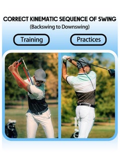 Excefore Golf Swing Trainer aid, Golf Training aid to Improve Hinge, Forearm Rotation, Shoulder turna and Grip.Portable Collapsible Swing Trainer Equipped with Golf Grip Trainer, for Improved Rhythm  - Image 2