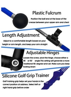 Golf Swing Trainer aid, Golf Training aid to Improve Hinge, Forearm Rotation, Shoulder turna and Grip.Portable Collapsible Swing Trainer Equipped with Golf Grip Trainer, for Improved Rhythm - pzsku/Z6581C094BA5C1E775679Z/45/_/1717029186/3f9f8b34-a5df-4e1b-bb0b-3aabbff432d2