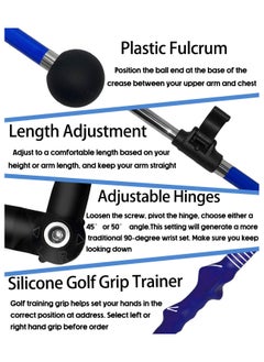 Excefore Golf Swing Trainer aid, Golf Training aid to Improve Hinge, Forearm Rotation, Shoulder turna and Grip.Portable Collapsible Swing Trainer Equipped with Golf Grip Trainer, for Improved Rhythm  - Image 5