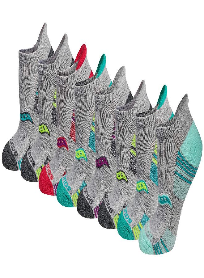 saucony Saucony Women's Performance Heel Tab Athletic Socks (8 & 16, Grey Assorted (8 Pairs), Shoe Size: 5-10  - Image 3