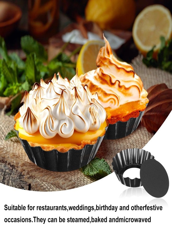 mekueeex 20 Packs Mini Tart Pans Removable Bottom 3 Inch Tart Pan Round Fluted Nonstick Quiche Pie Pan Loose Bottom for Tartlets Dessert Baking - Image 5
