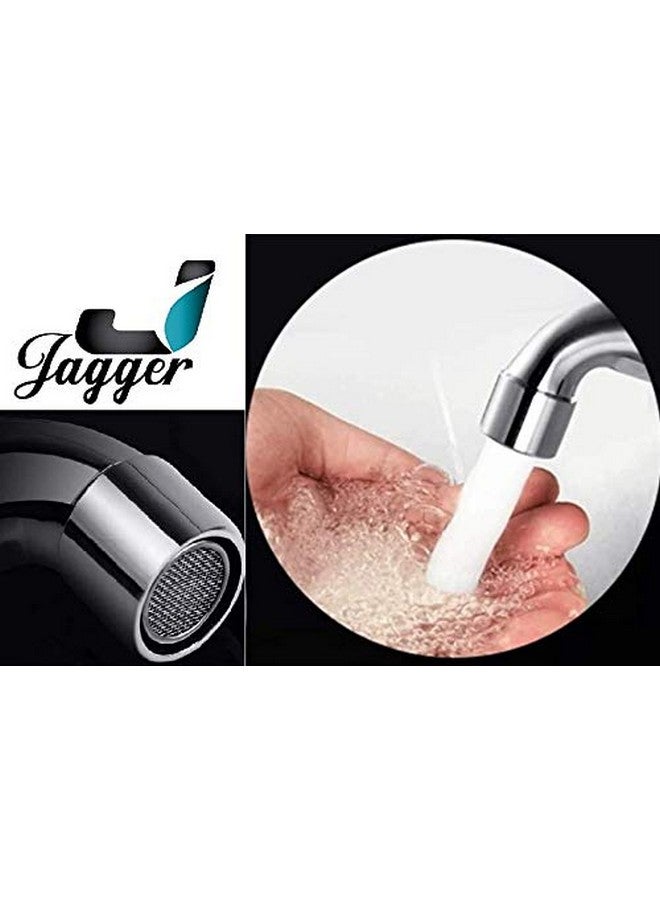 Jagger Mark Stainless Steel Long Body taps for Bathroom and Kitchen taps with Chrome Finish and Quarter Turn Fitting with Wall Flange and Teflon Tape (Set of 2) - Image 4