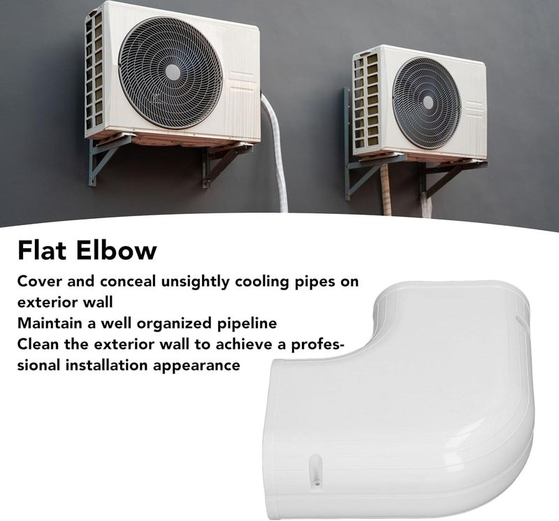Flat Elbow Tube Wrap, AC Line Cover Durable Decorative PVC -Wide Series Usable Paintable - Image 4