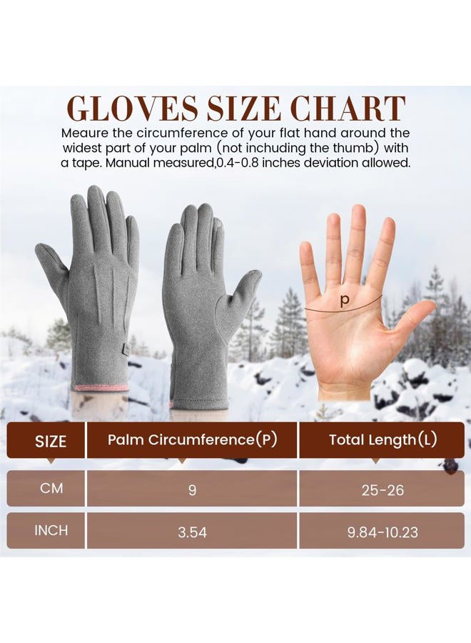 Loiyadn Gloves for Cold Weather - Winter Gloves for Women, 3 Pairs Elastic Cuff Touchscreen Texting Womens Gloves, Black, One size - Image 5