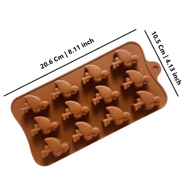 MoldBerry MoldBerry Number Chocolate Mould Silicone 12 Cavity Flamingo Bird Shape Candy Mold Baking Tools for Cake Decoration Chocolate Ice JellO Candle Pack of 1 Multi Color - Image 2