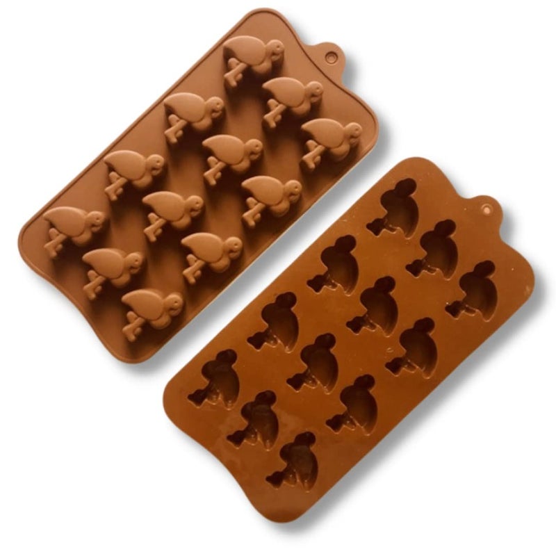 MoldBerry MoldBerry Number Chocolate Mould Silicone 12 Cavity Flamingo Bird Shape Candy Mold Baking Tools for Cake Decoration Chocolate Ice JellO Candle Pack of 1 Multi Color - Image 4
