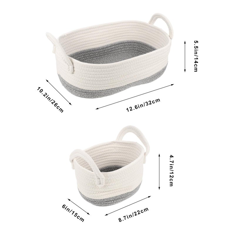 3Pcs Cotton Woven Rope Pet Storage Basket Organizer Box For Dog Home Use - Image 3