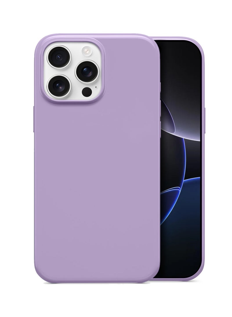 دبليو تيك ابل ايفون 16 برو ماكس 5 جي 2025 سوبر سليم ، نحيف مثل الغلاف الصلب للكمبيوتر الشخصي Magsafe ، غطاء حافظة حماية زاوية الشفاه المزروعة (MCMPMN) - بنفسجي فاتح - Image 1