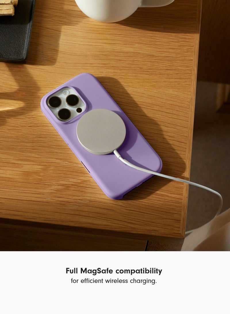 دبليو تيك ابل ايفون 16 برو ماكس 5 جي 2025 سوبر سليم ، نحيف مثل الغلاف الصلب للكمبيوتر الشخصي Magsafe ، غطاء حافظة حماية زاوية الشفاه المزروعة (MCMPMN) - بنفسجي فاتح - Image 5