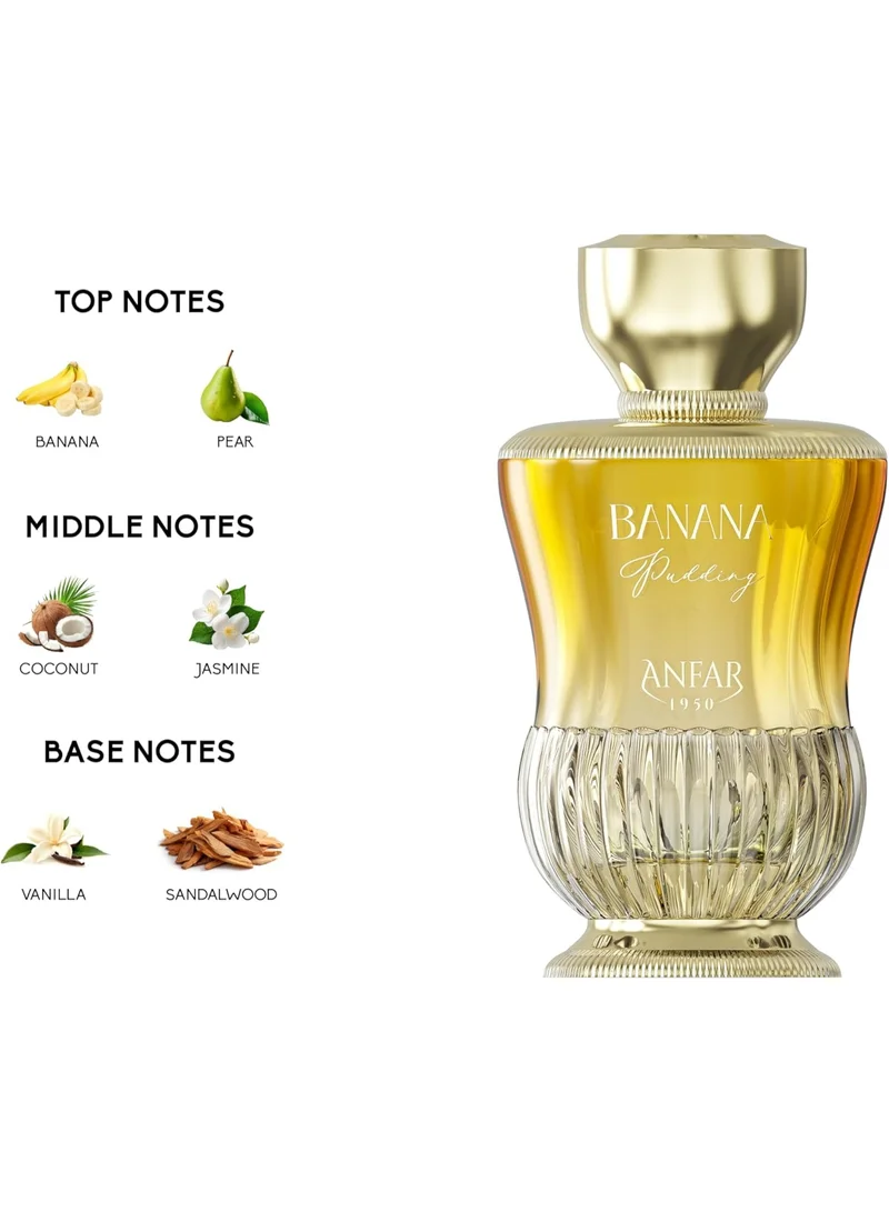 Anfar  Anfar Banana Pudding Eau de Parfum 100ml – Long Lasting Women’s Gourmand Perfume with Banana, Vanilla & Coconut  | Best Price UAE