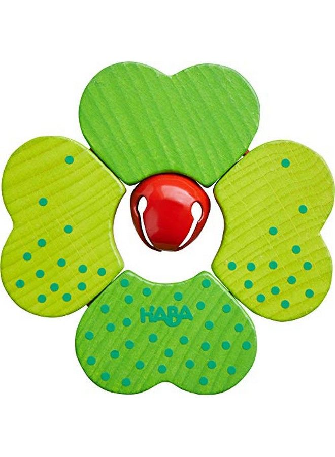 HABA Shamrock Wooden Baby Toy With Metal Bell (Made In Germany) - Image 1