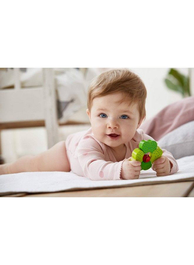 HABA Shamrock Wooden Baby Toy With Metal Bell (Made In Germany) - Image 3