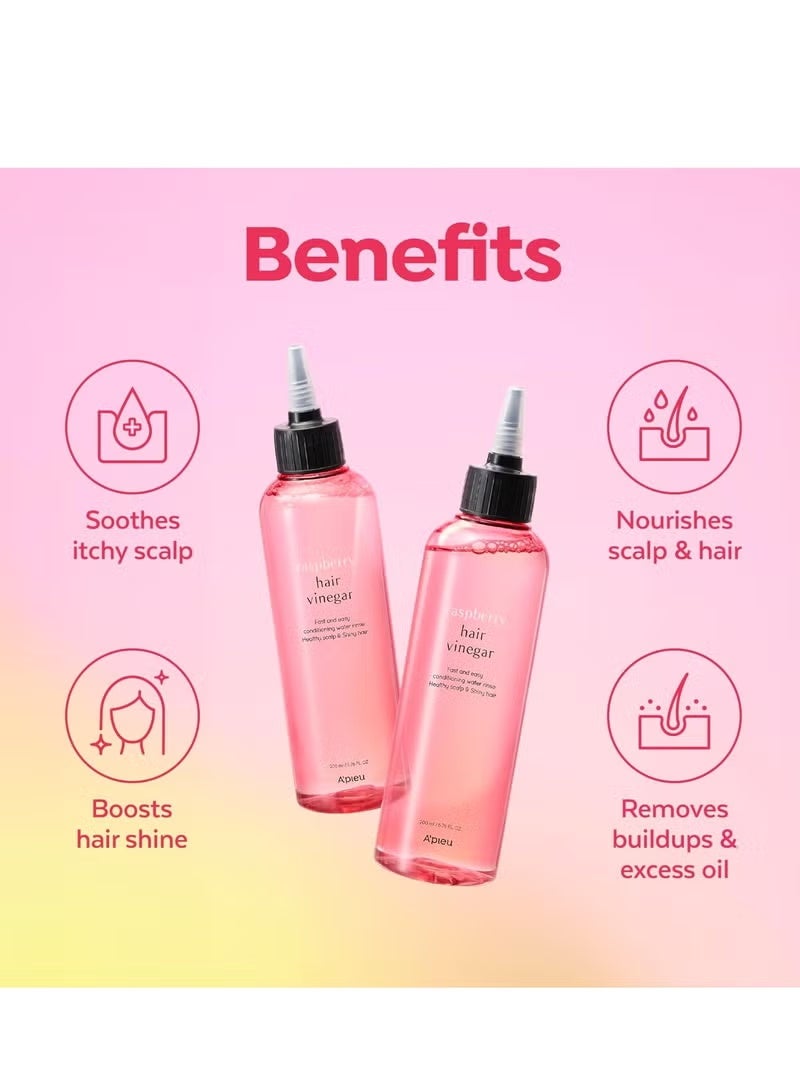 A'PIEU Raspberry Scalp Vinegar Hair Rinse | 200 ml - Image 4