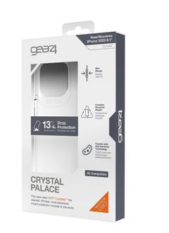 جراب Gear4 Crystal Palace متوافق مع هاتف iPhone 14 Pro Max مقاس 6.7 بوصة، حماية متقدمة من الصدمات مع التكنولوجيا، مضاد للاصفرار، غطاء هاتف - شفاف - pzsku/Z65821A02E6151B056E8CZ/45/_/1733443995/5c622638-c8fe-48d8-9440-9cd96071bdb5