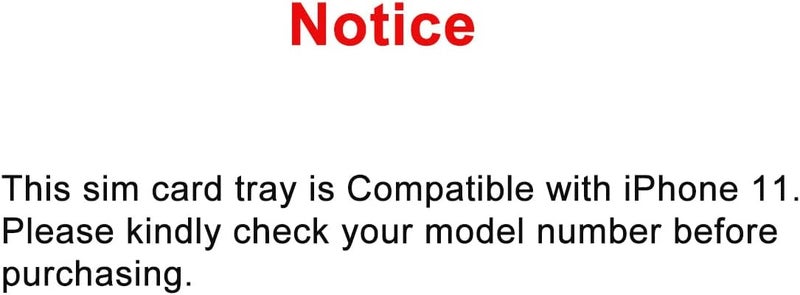 Perzework SIM Card Tray Holder Slot Replacement for iPhone 11 (Red) with Waterproof Rubber Ring and Eject Pin (Single Sim Version) - Image 4