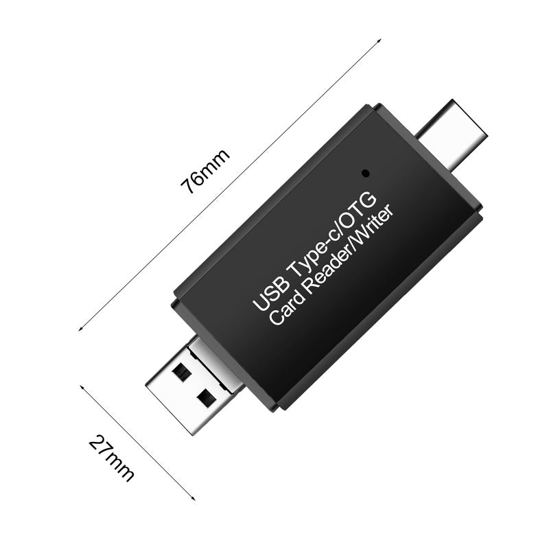 Card Reader Portable USB 3 In 1 Memory Card Adapter for TF Card Type-C USB Micro USB Card Reader Writer Compatible with PC Laptop - Image 5