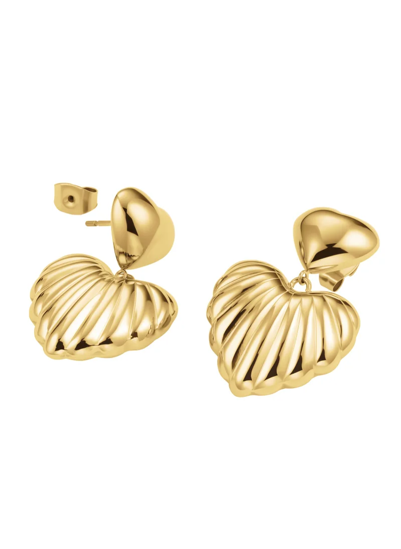RoseField Rosefield Double Heart Pendant Earrings - JEDHG-J984
