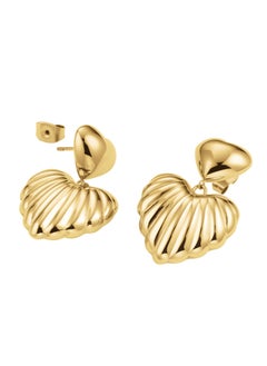 RoseField Rosefield Double Heart Pendant Earrings - JEDHG-J984  - Image 2