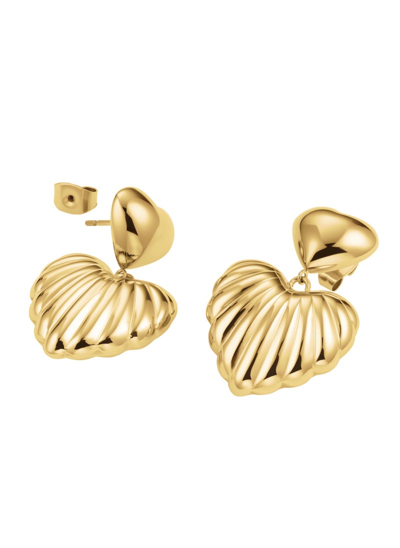 RoseField Rosefield Double Heart Pendant Earrings - JEDHG-J984  - Image 2