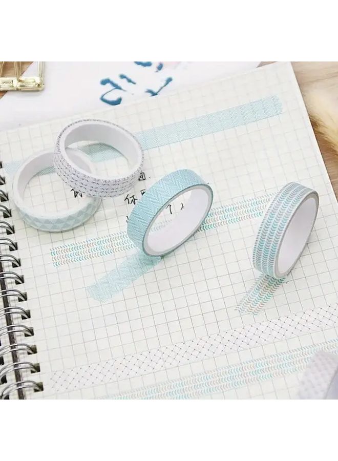 5pcs Retro Yellow Kawaii Washi Tape Set Japanese Scrapbooking Journaling Supplies - Image 5