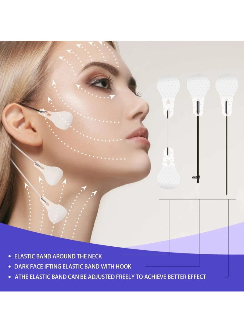 West&Month - 60Pcs V Shaped Thin Face Stickers Face Lifting Patch Face Tape Anti Wrinkle Double Chin Lift Instant Face Lifting Patch V Shape Tapes Tighten Hide Double Chin And Wrinkles Around The Eyes and Neck V Line Lifting Patch - Image 1