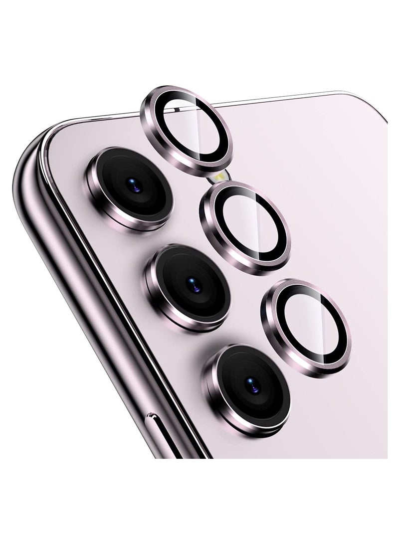 Wtech Premium Camera Lens Frame Tempered Glass Protector Aluminum Alloy Adhesive Coating For Samsung Galaxy S23 5G 2023 Lavender - Image 1