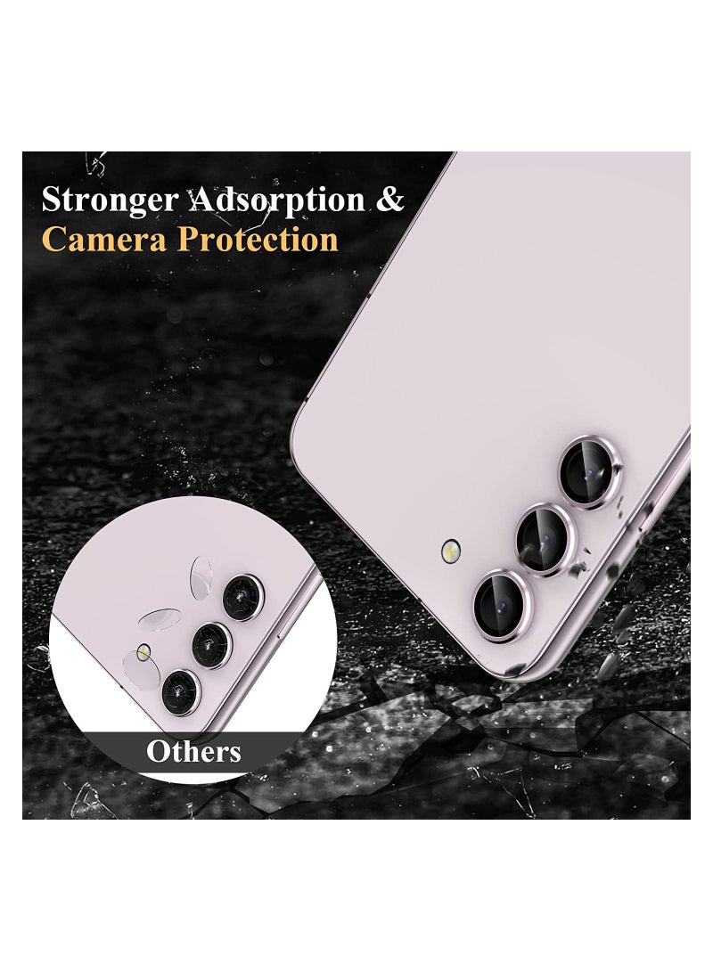 Wtech Premium Camera Lens Frame Tempered Glass Protector Aluminum Alloy Adhesive Coating For Samsung Galaxy S23 5G 2023 Lavender - Image 4