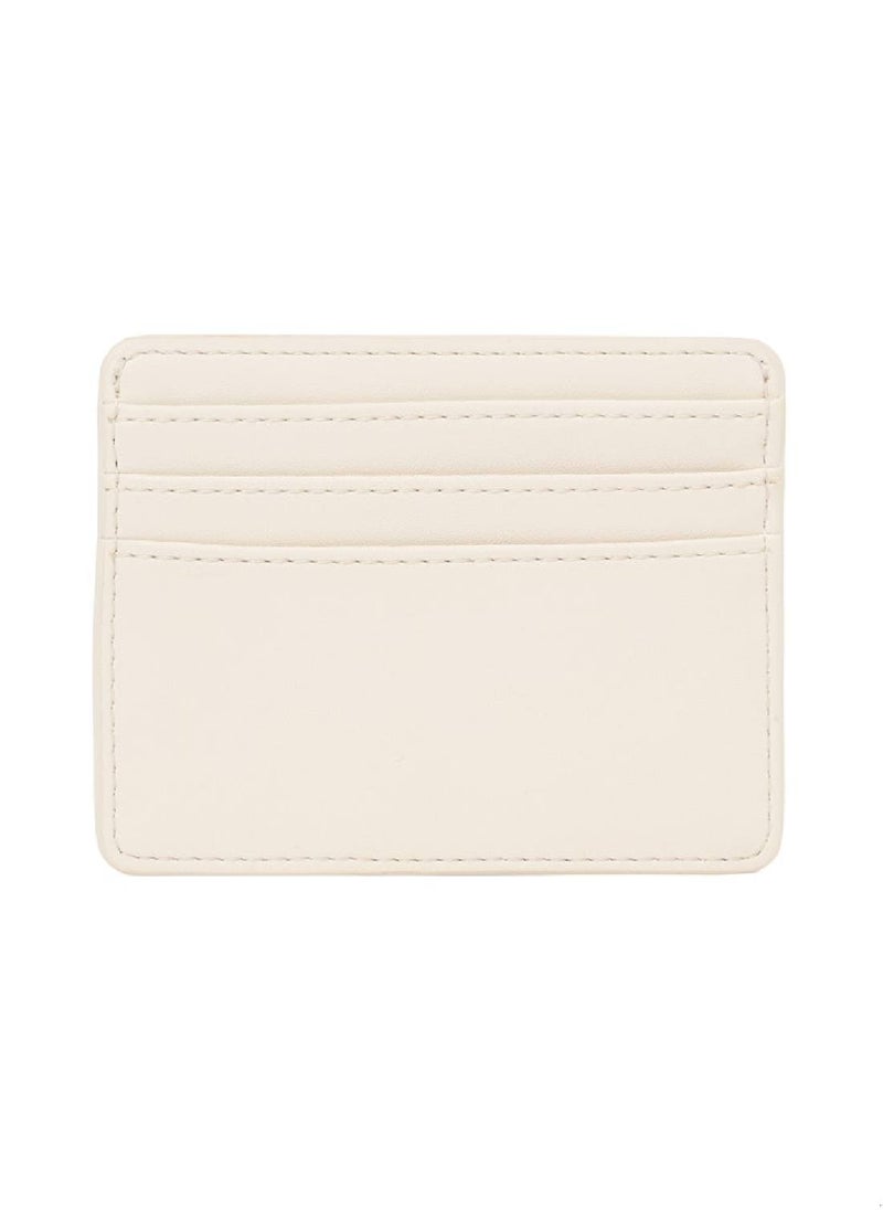 TOMMY HILFIGER Women's TH Monogram Credit Card Holder - Faux Leather, White  - Image 2