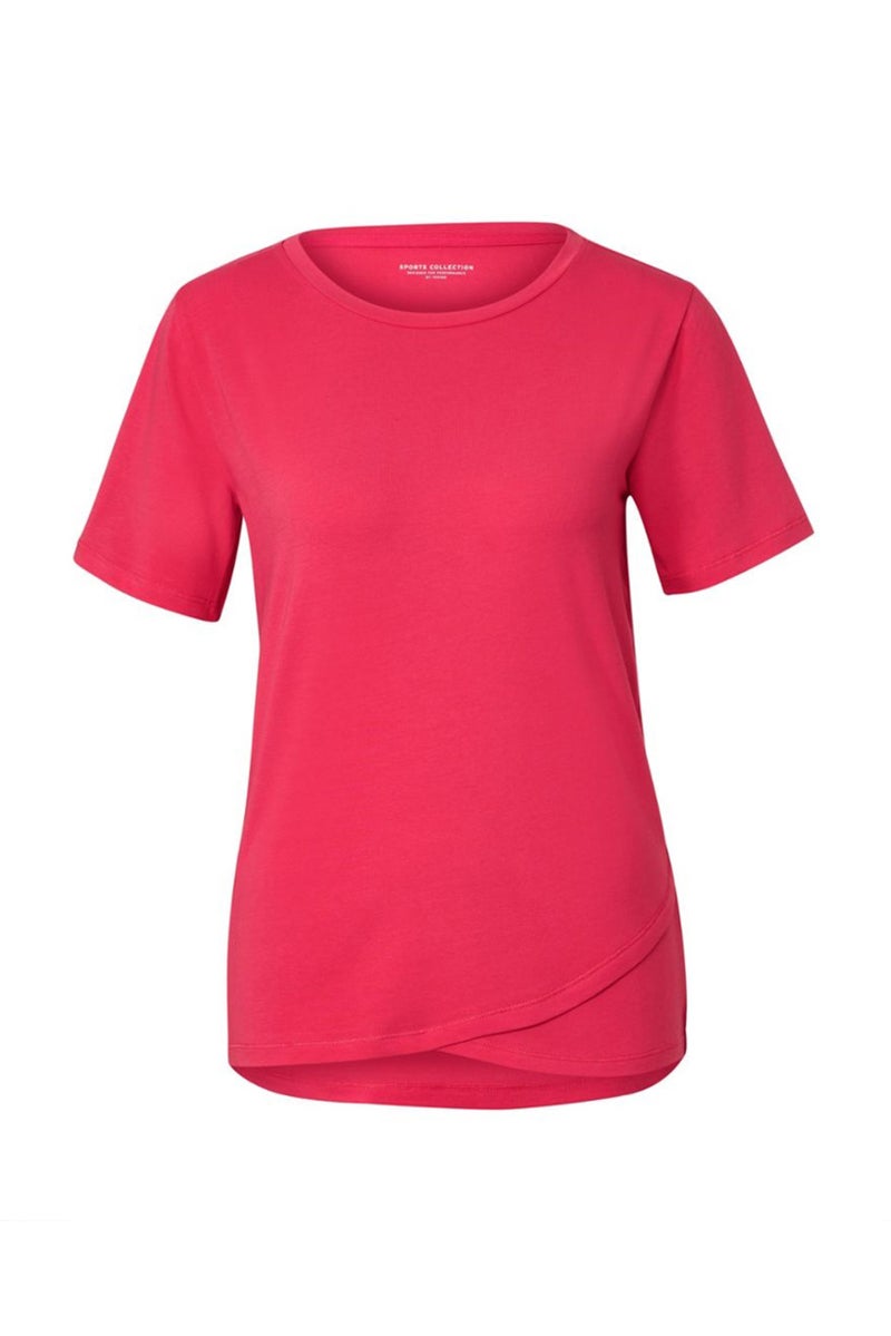 Tchibo Women Sportswear Fit Short Sleeve Outdoor T-Shirt, Pink - Image 2