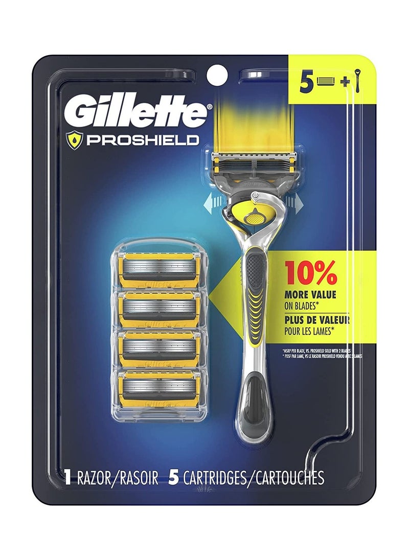 Gillette - Gillette ProShield Men Razor 1 Handle + 5 Blade Refills - Image 1