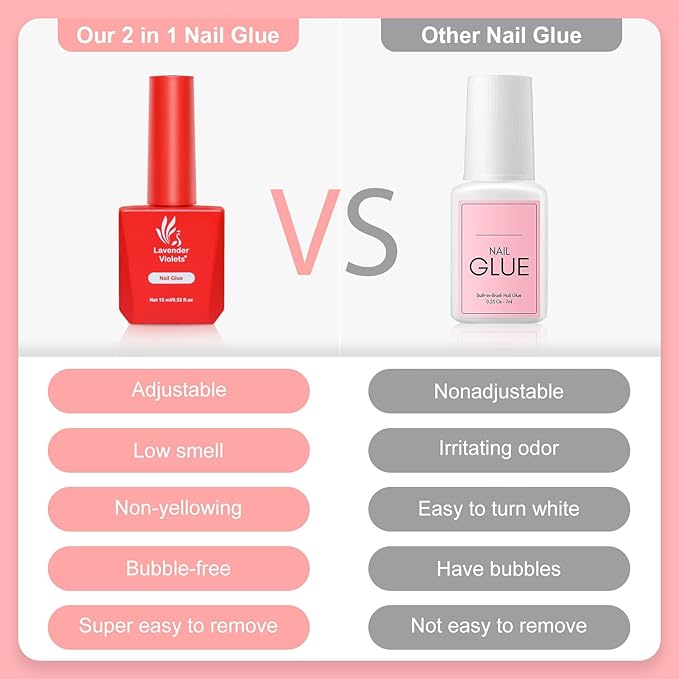 LAVENDER VIOLETS 21 Colors Gel Nail Polish Kit with U V Light LED Lamp Nail Extension 240 Short Almond TipsPress on Nail Glue Gel BaseGlossyMatte Top Coat Starter Set VC17