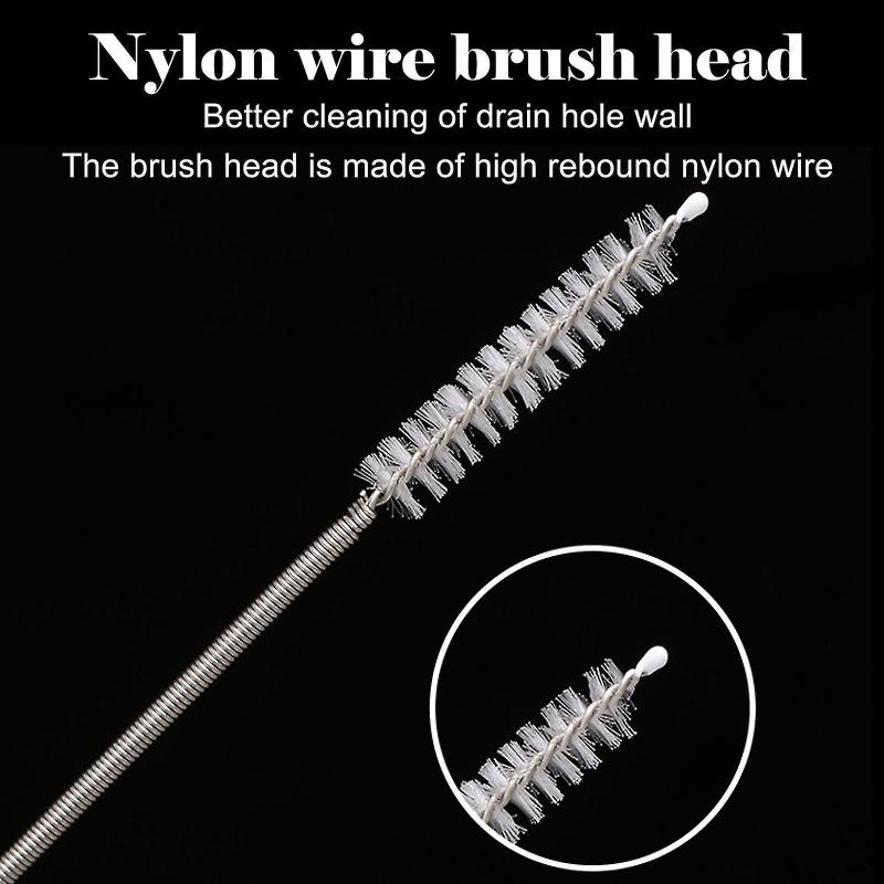 Refrigerator Brush:  Flexible Long Stem, Gentle Thorough Cleaning - Compact Deep-Reach Head Drain Hole Cleaner for Fridge Pipe Maintenance & Clog Prevention - Image 4