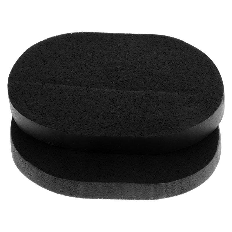 2pcs Black Facial Cleaning Sponge with Charcoal for Skin Cleansing Exfoliating - Image 4