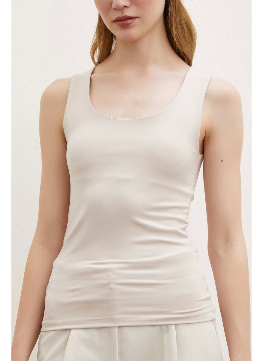 Never More Lined Undershirt Mink  - Image 4