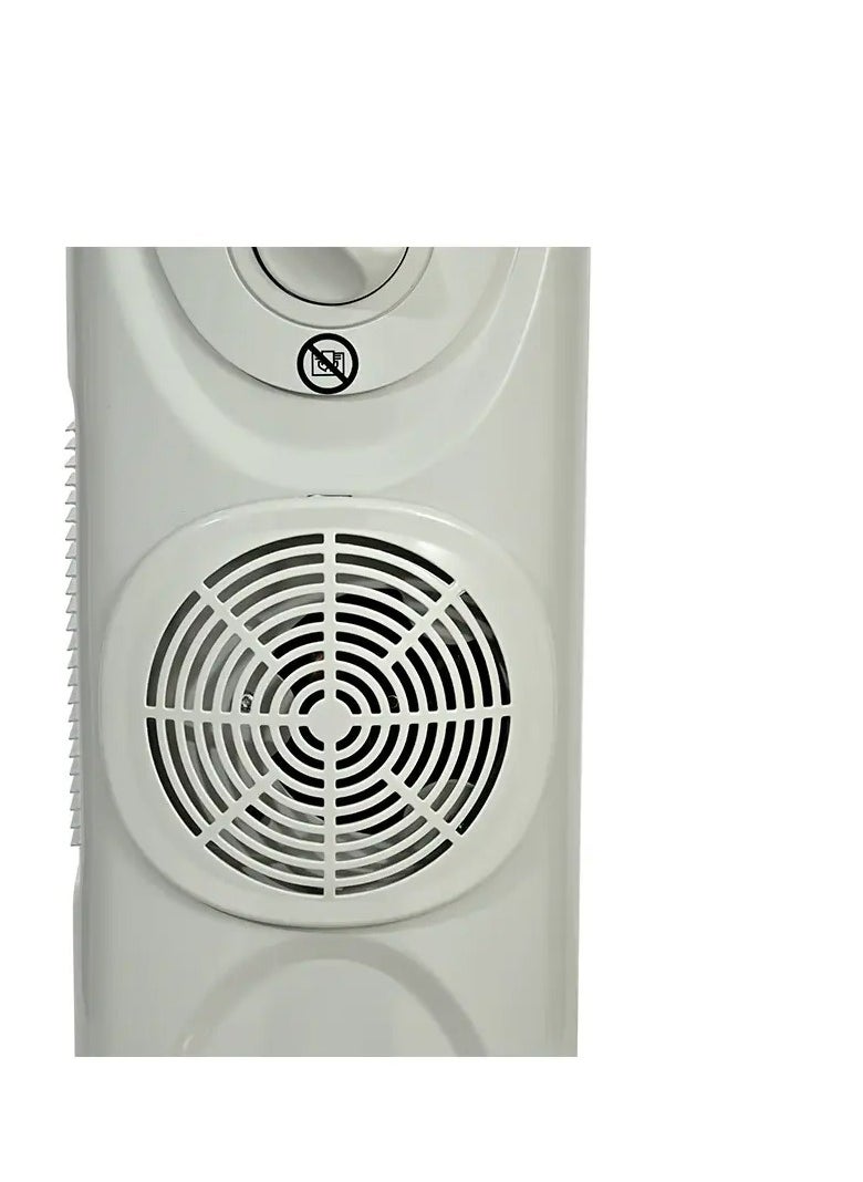 GENERAL SUPREME Electric Heater, 11 Fins, Distribution Fan, 2800 Watts, White  - Image 4