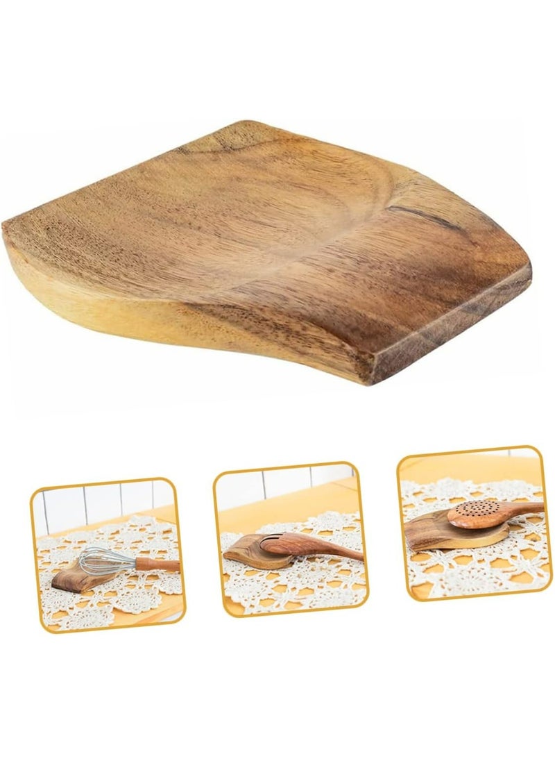 Oasisgalore Spoon Holder Chopsticks Rest Utensil Rest Non-slip Spoon Organizer Wooden Storage Rack  - Image 3