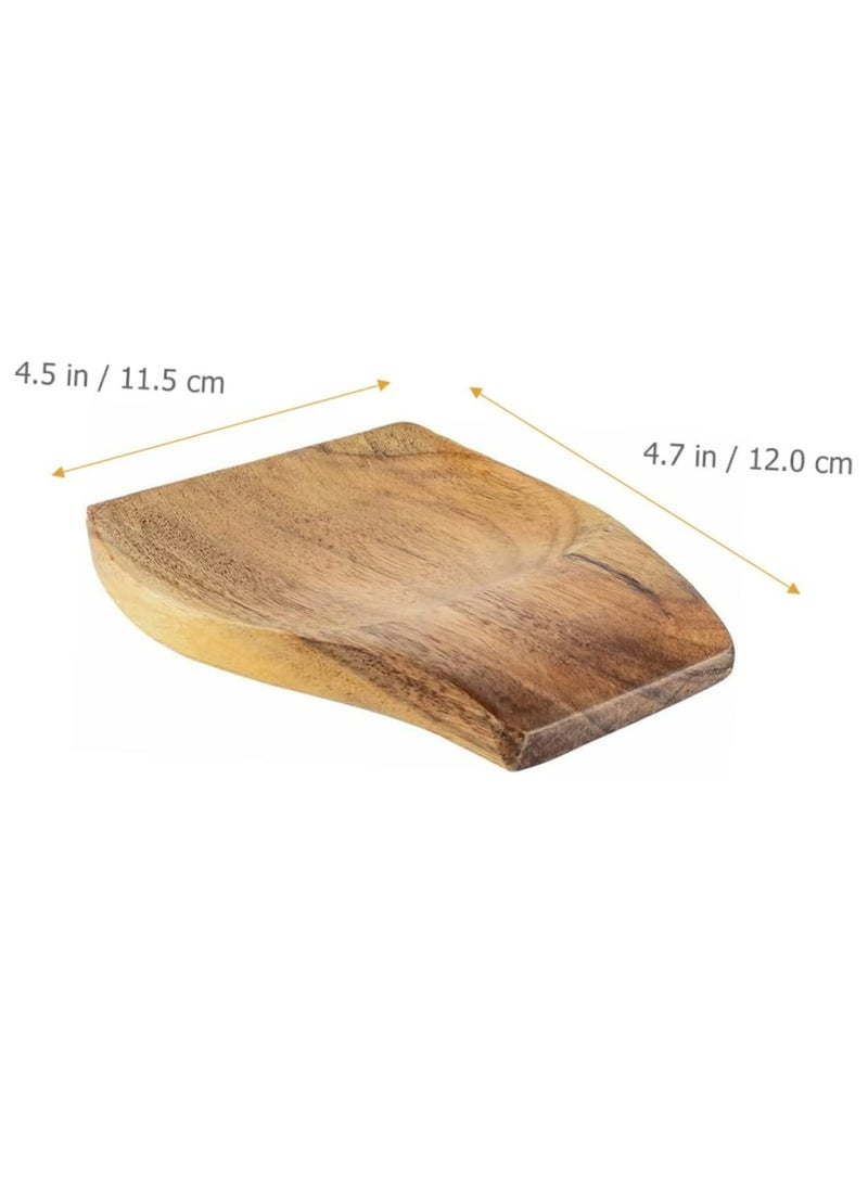 Oasisgalore Spoon Holder Chopsticks Rest Utensil Rest Non-slip Spoon Organizer Wooden Storage Rack  - Image 5