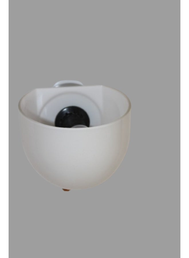 White Glass Wall Light with Pull Chain Switch - Image 3
