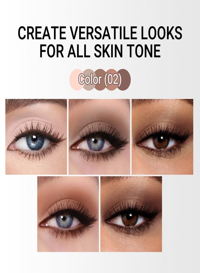 إريندي باليت ظلال العيون إريندي نيود نيوترال - 5 ألوان، باليت ظلال عيون بنية مطفية طبيعية، إطلالات مكياج عيون نيود باردة، باليت ظلال عيون مطفية سهلة الدمج للغاية، 02# - Image 4