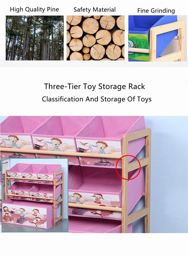 HotsUAE - Kids Toy Storage Organizer with 6 box, Toy Box and Storage Rack, for Living Room Bedroom - Image 1