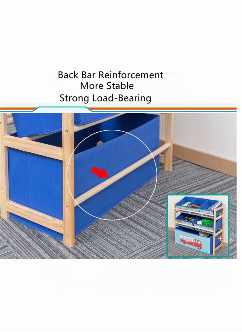 HotsUAE - Kids Toy Storage Organizer with 6 box, Toy Box and Storage Rack, for Living Room Bedroom - Image 1