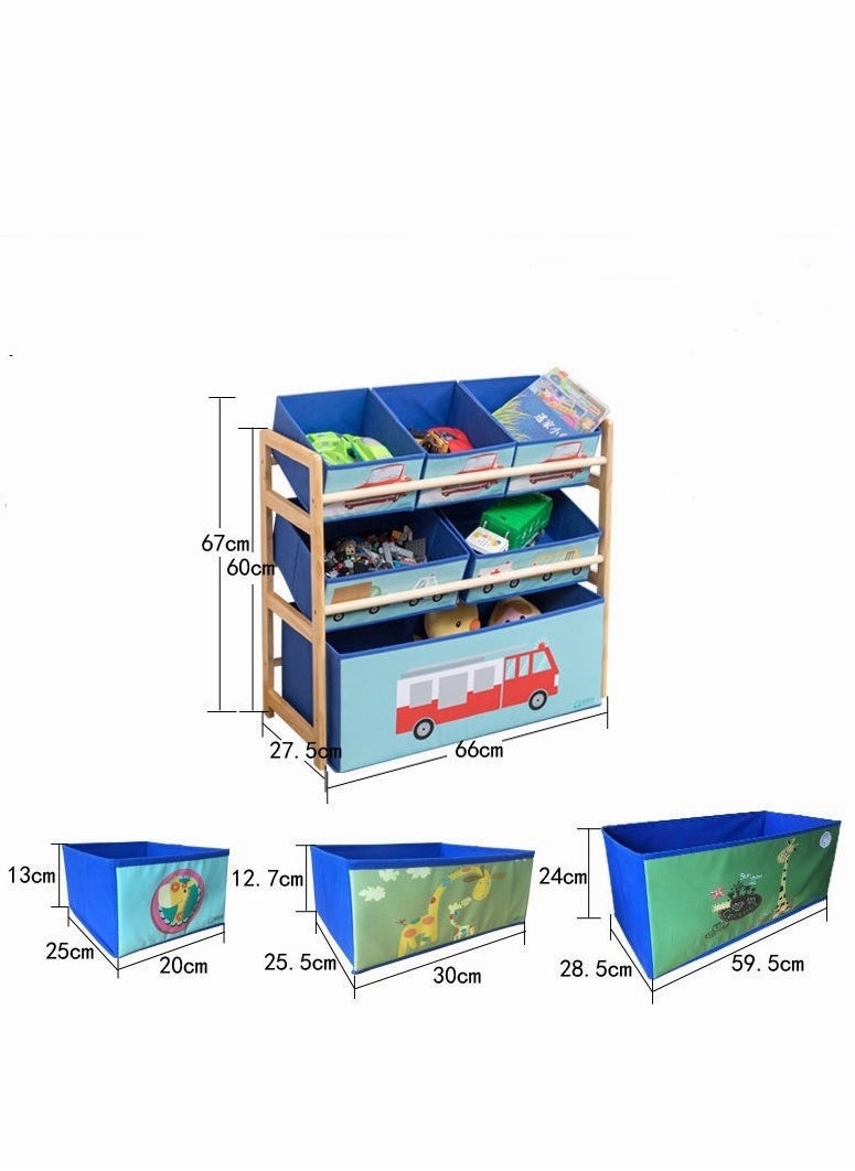HotsUAE - Kids Toy Storage Organizer with 6 box, Toy Box and Storage Rack, for Living Room Bedroom - Image 1