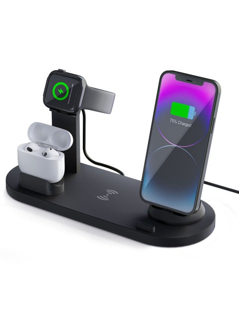 Wireless Charger, 15W Qi Certified Fast Wireless Charging Stand with Sleep-Friendly Adaptive Light for iPhone 15 14 13 12 11 Pro Max XS 8 Plus Samsung Galaxy S23 S22 Ultra S21 S20 Note 20 Google