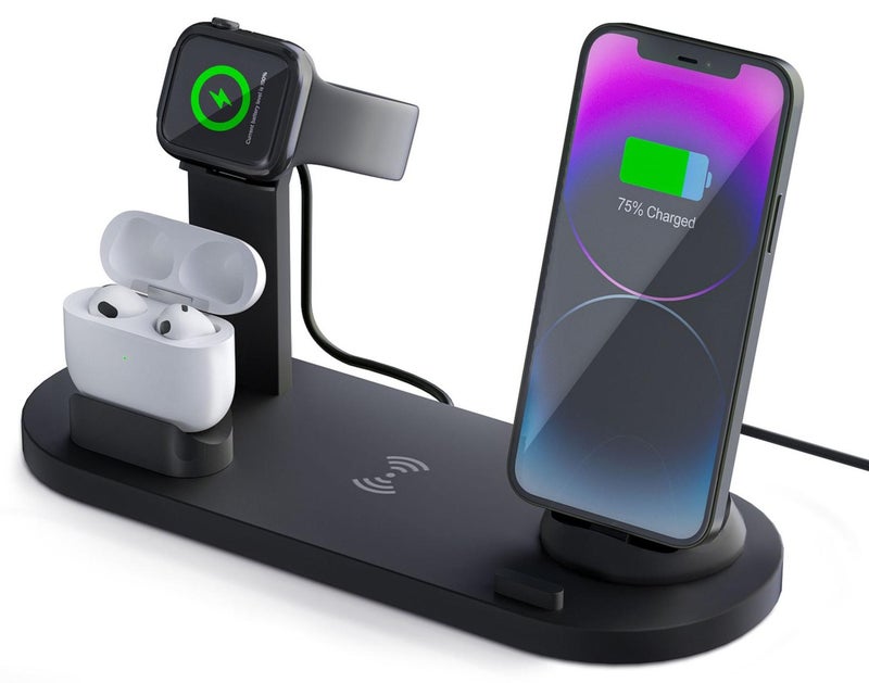 Wireless Charger, 15W Qi Certified Fast Wireless Charging Stand with Sleep-Friendly Adaptive Light for iPhone 15 14 13 12 11 Pro Max XS 8 Plus Samsung Galaxy S23 S22 Ultra S21 S20 Note 20 Google - Image 1