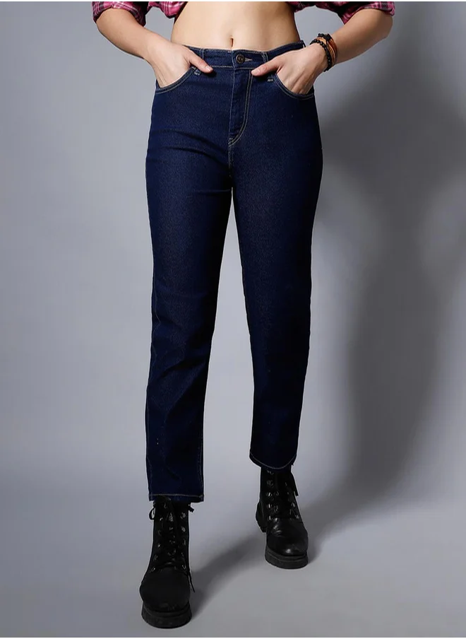 هاي ستار High Rise Regular Fit Jeans with Pockets