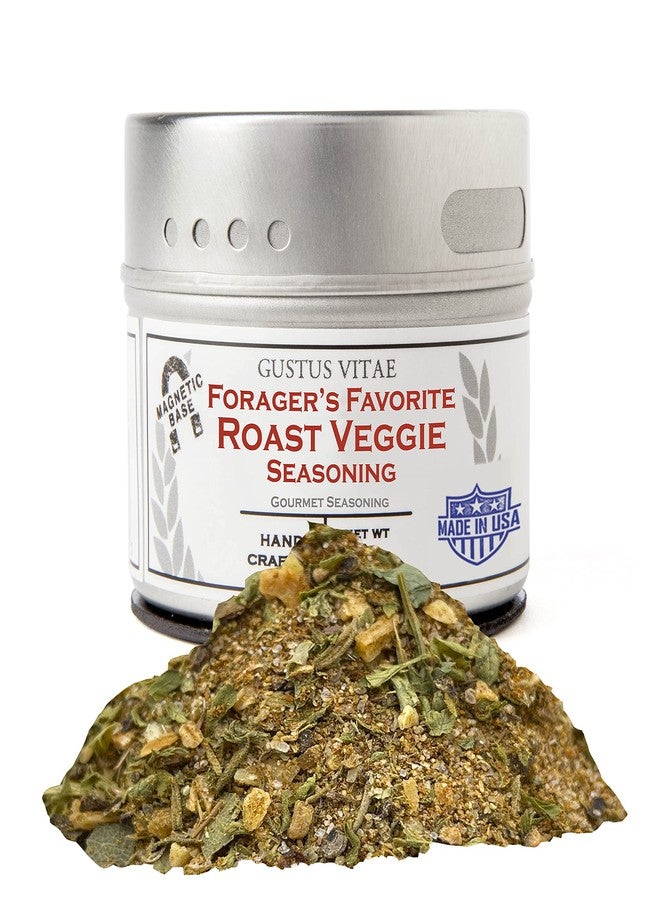 GUSTUS VITAE Forager's Favorite: Roast Veggie Seasoning | Authentic Gourmet Spice Mix | Artisanal Spice Blend | All Natural, Non GMO | Small Batch, Hand Crafted | Made in USA | Sustainably Sourced, Ultra Premium Seasoning | GLP-1 Friendly | Magnetic Tin | Gustus Vitae | #28 - Image 1