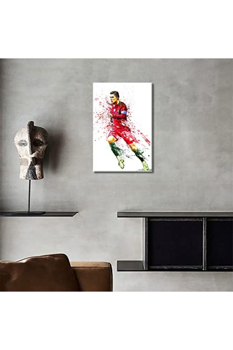 TISHIRON Canvas Wall Art Football Sport Posters Cristiano Ronaldo Painting Artwork Modern Home Decor - Image 2