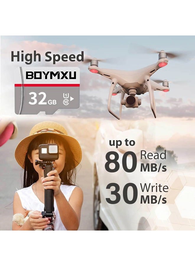 BOYMXU 32GB TF Card with Adapter, Class 10, U1, High Speed, Compatible with Samsung Tablet, Smartphones, Cameras, Laptops, Desktops, Limited 1-Year Warranty  - Image 2