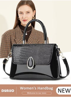 DUNISO Women's Fashion Handbag Faux Leather Crossbody Bag For Women Large Capacity Bow Trim Tote Bags Top Handle Satchel Fashionable Travel Shoulder Bag For Ladies  - Image 1