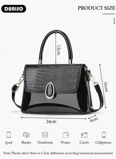 DUNISO Women's Fashion Handbag Faux Leather Crossbody Bag For Women Large Capacity Bow Trim Tote Bags Top Handle Satchel Fashionable Travel Shoulder Bag For Ladies  - Image 4